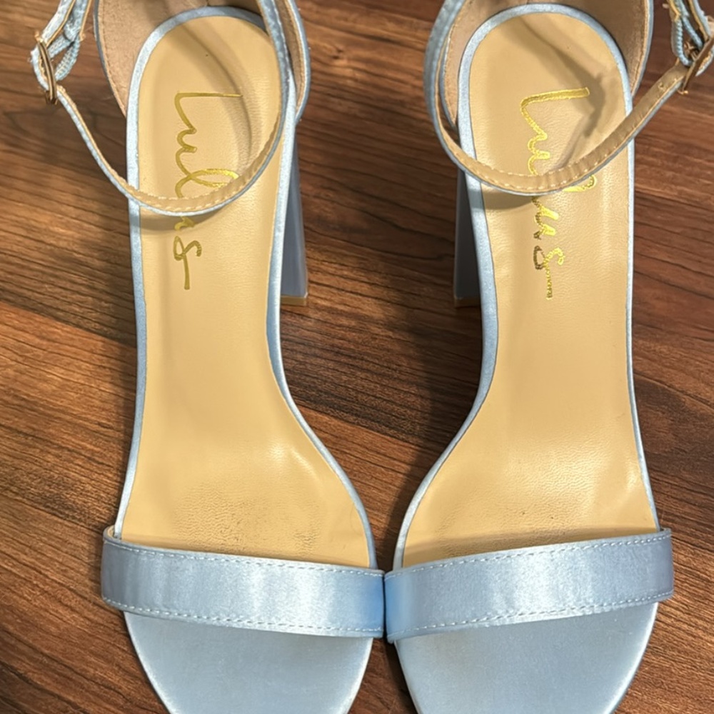Lulus Blue Satin Heels